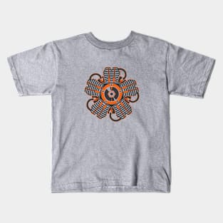 Radial Engine Two Tone Orange Kids T-Shirt